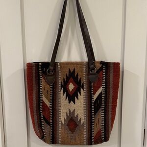 Southwest Handwoven Wool Tote Bag